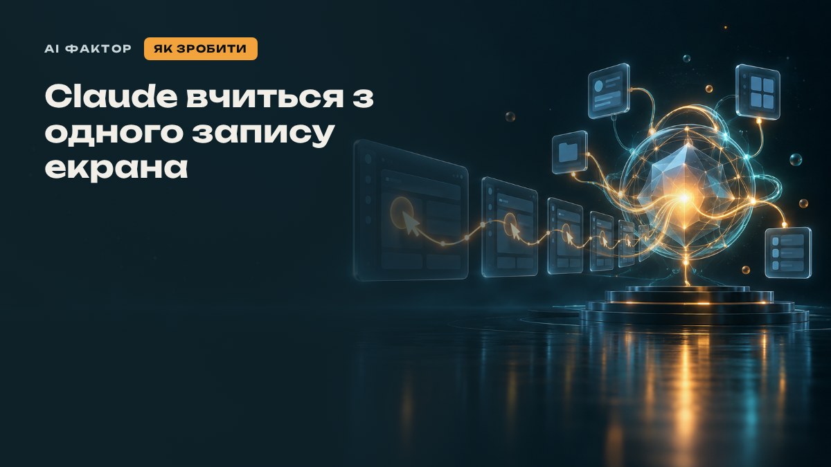 Claude вчиться з одного запису екрана