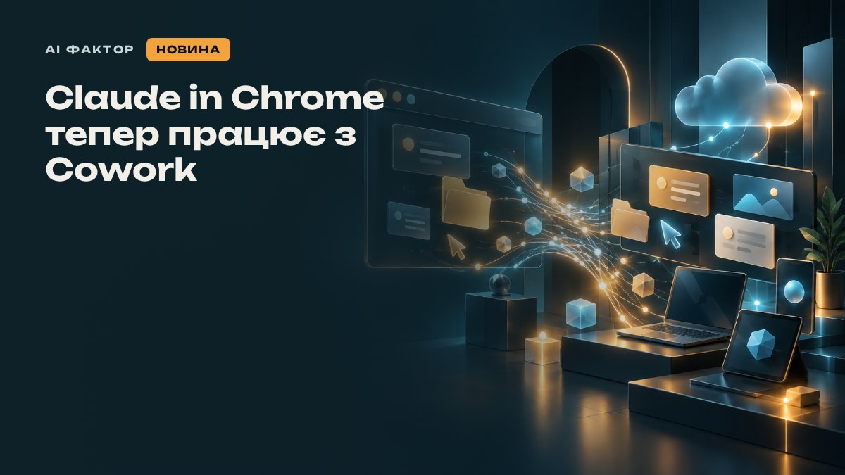 Claude in Chrome тепер працює з Cowork
