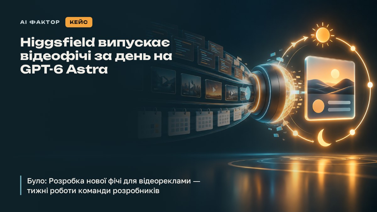 Higgsfield випускає відеофічі за день на GPT-6 Astra