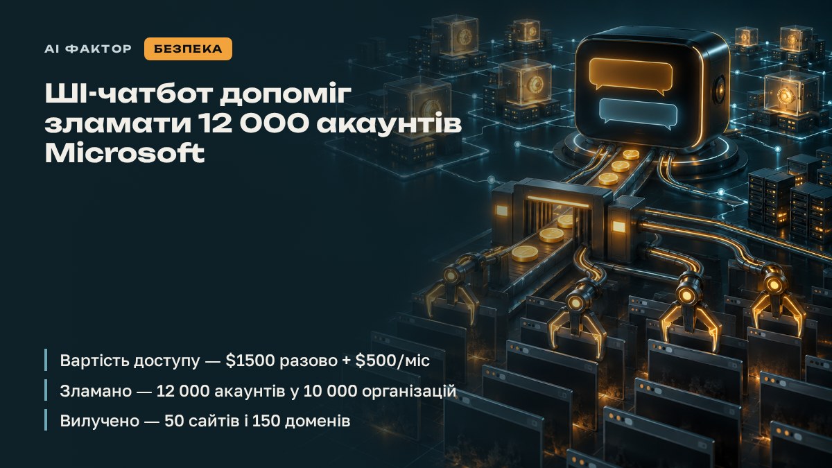 ШІ-чатбот допоміг зламати 12 000 акаунтів Microsoft