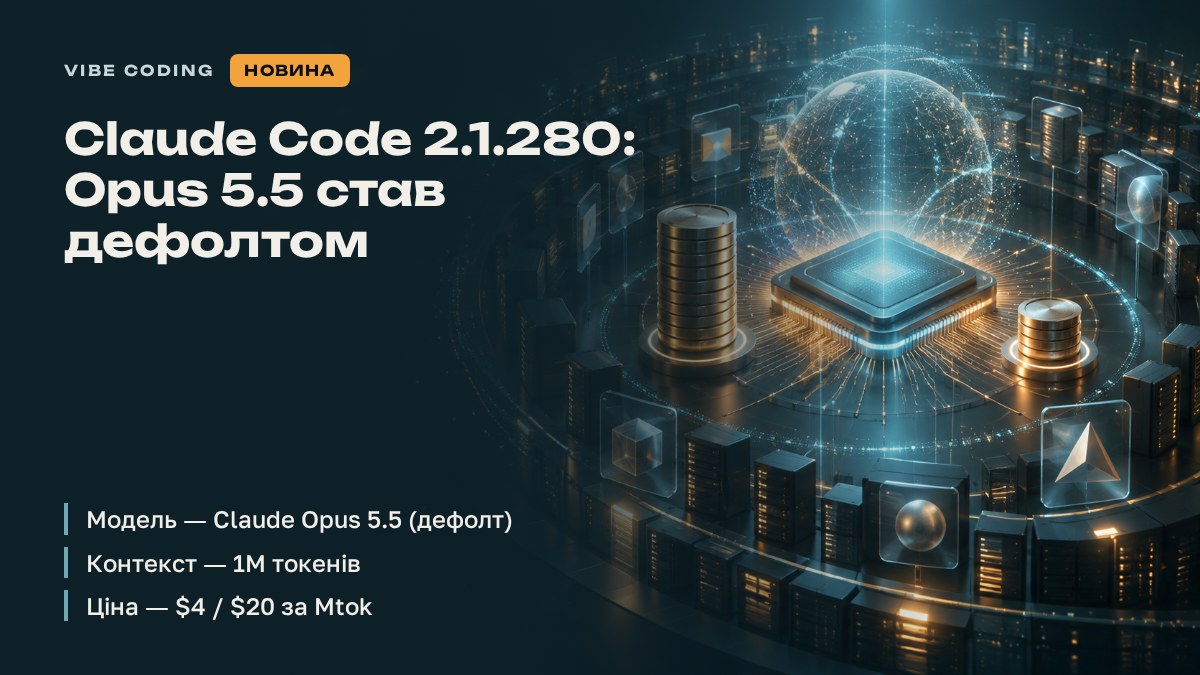 Claude Code 2.1.280: Opus 5.5 став дефолтом